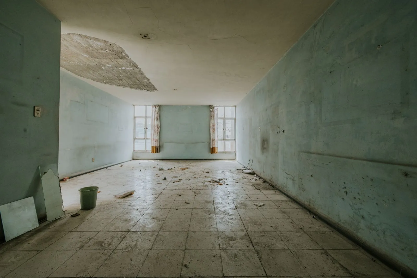 An older room stripped back for refurbishment: the moment an asbestos survey matters most